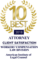 10 best 2018 attorney client satisfaction workers' compensation law division american institute of legal counsel